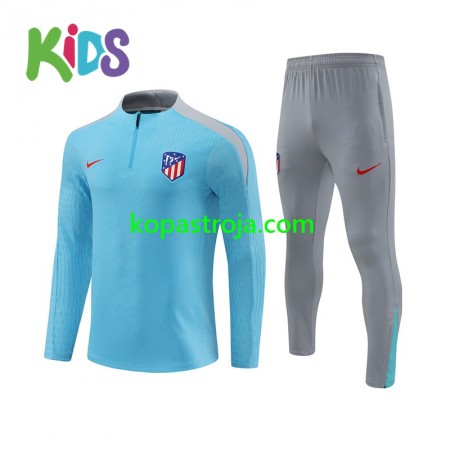 Atlético Madrid Barn Tränings Sweatshirtställ Blå 2024/25